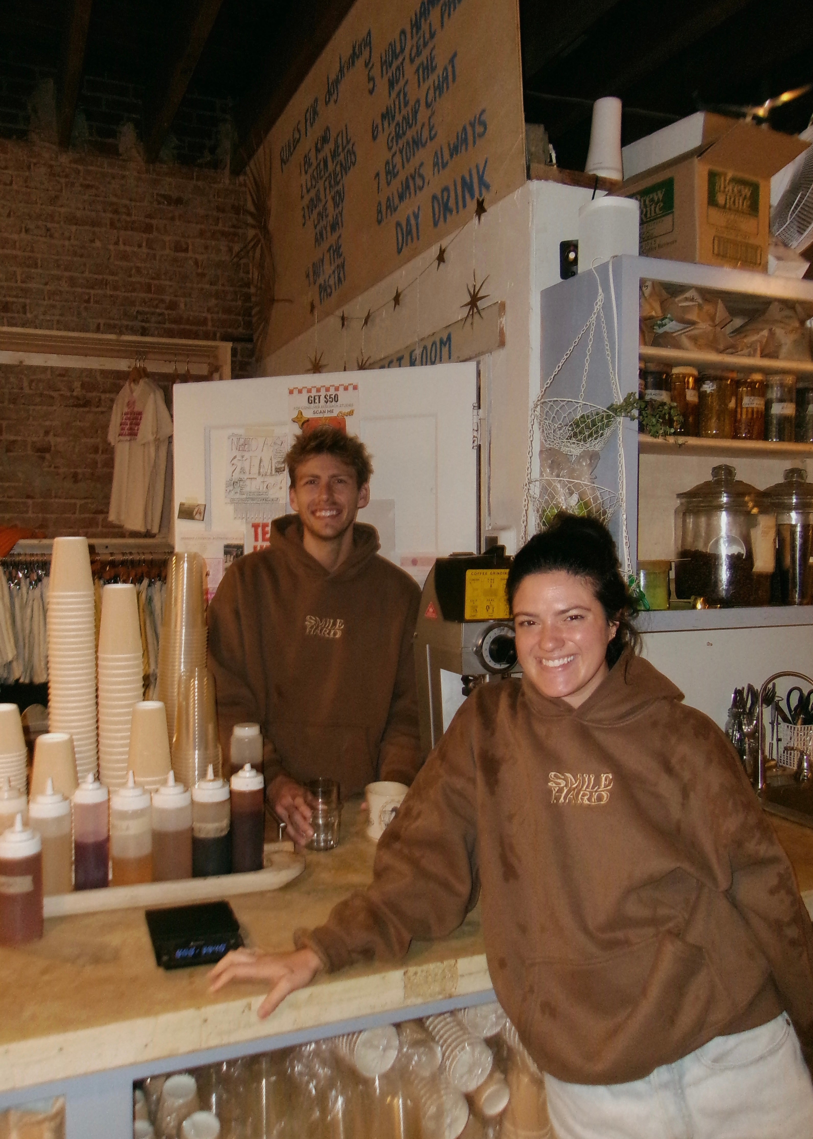 Beaten Path Co: SMILE HARD DEEP BROWN HOODIE