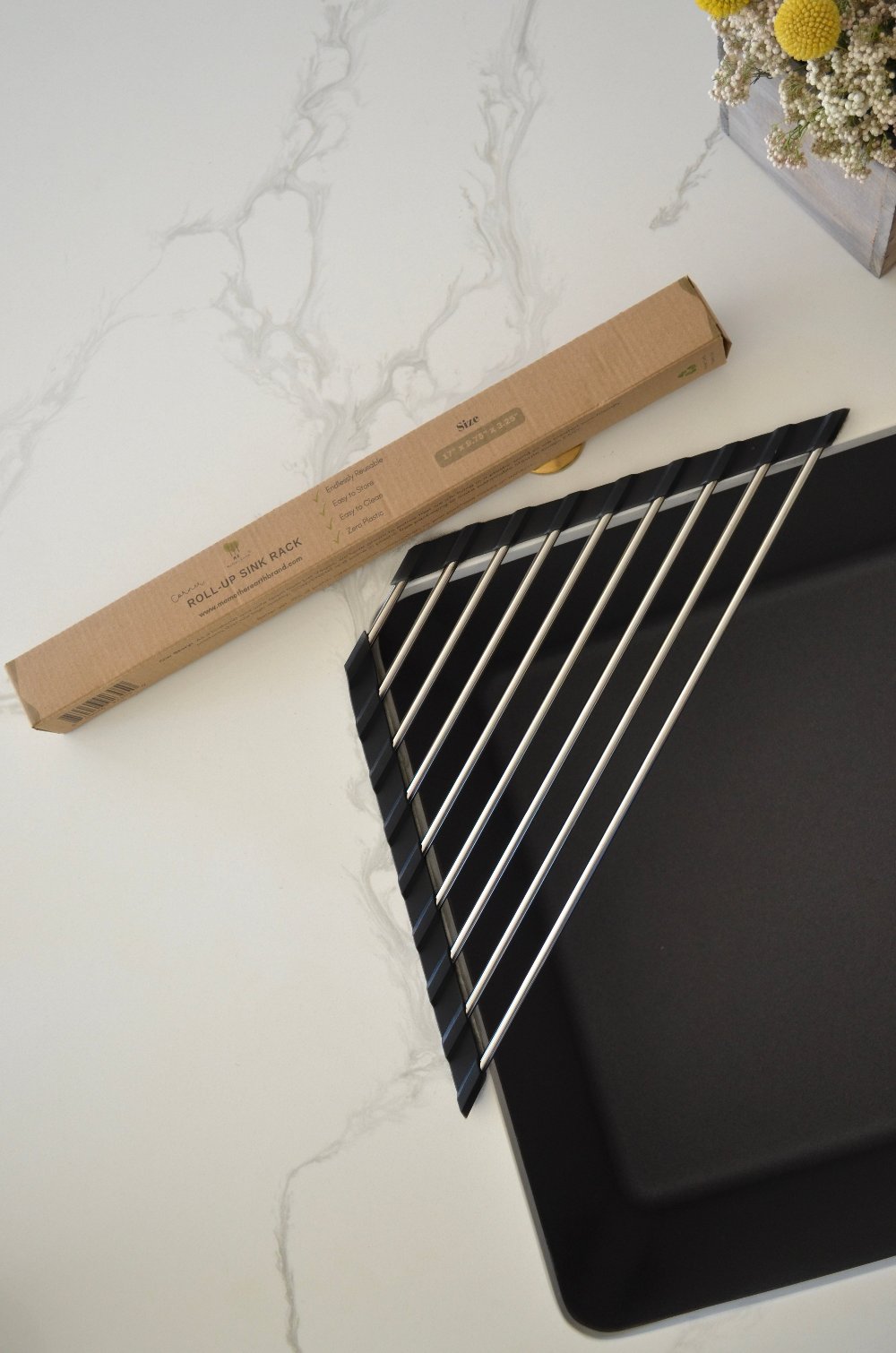 Me Mother Earth: Corner Roll-Up Sink Rack