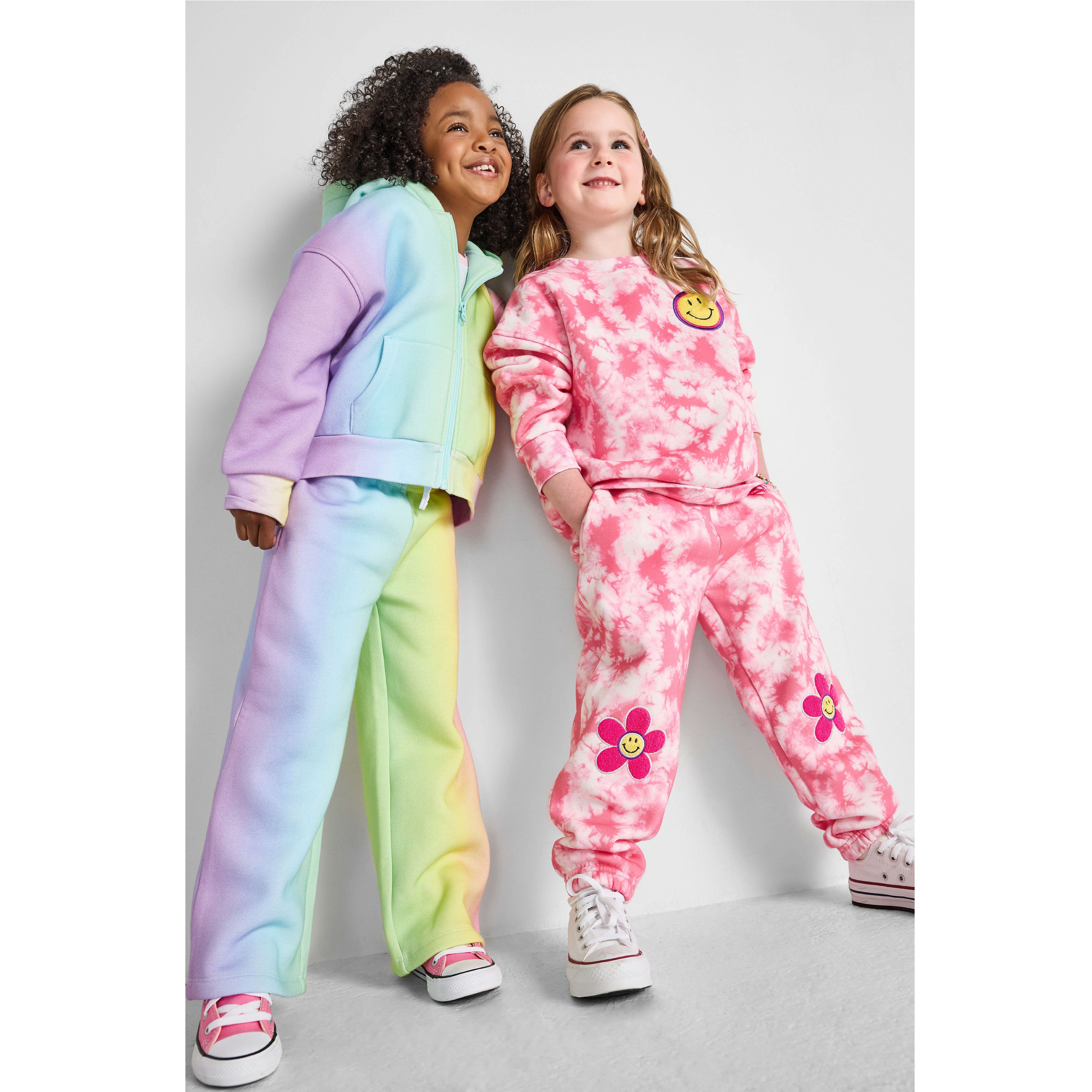 Rebloomed Kids: Smiley Tie-Dye Crewneck Sweatshirt