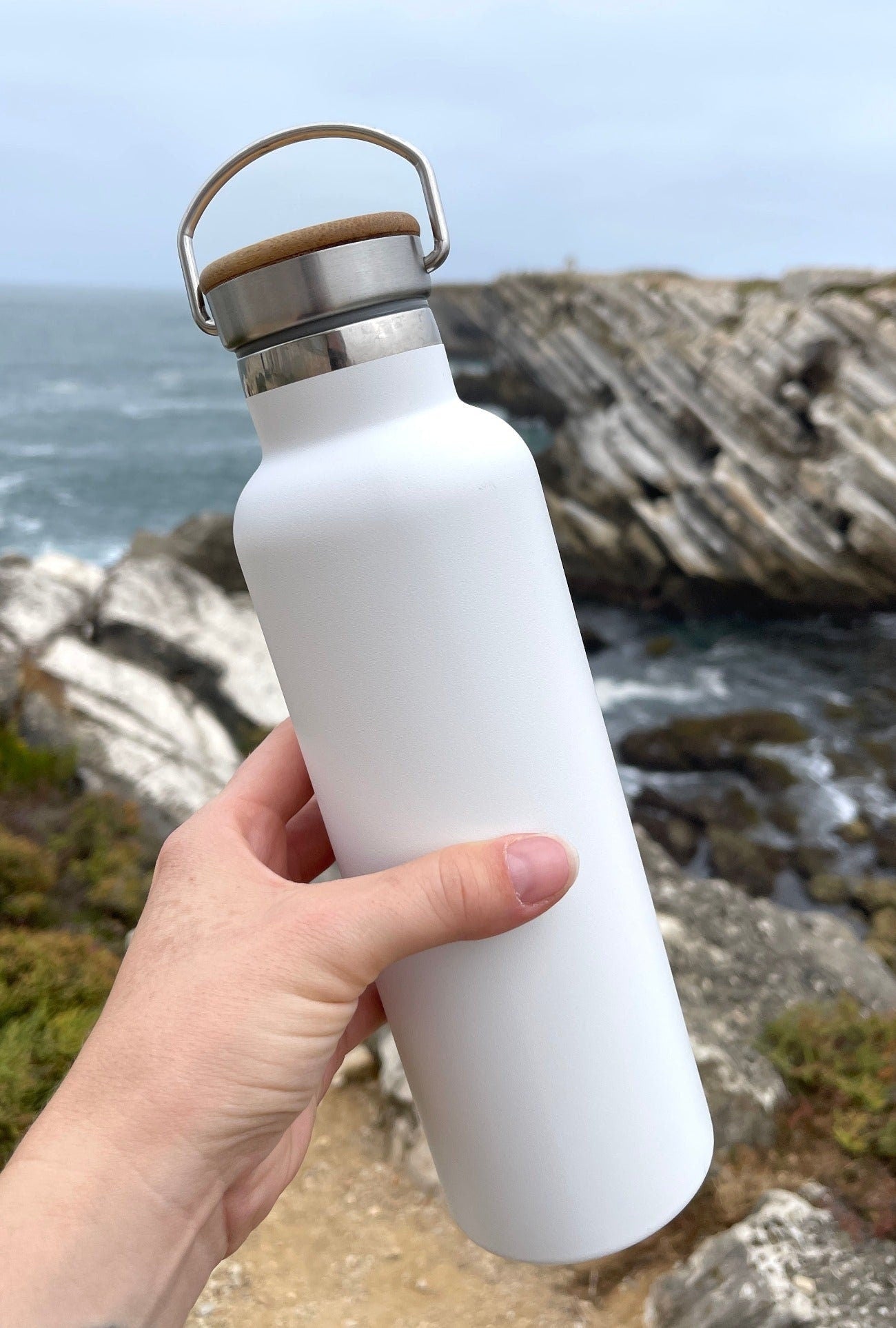 Me Mother Earth: Stainless Steel Water Bottle with Bamboo Lid