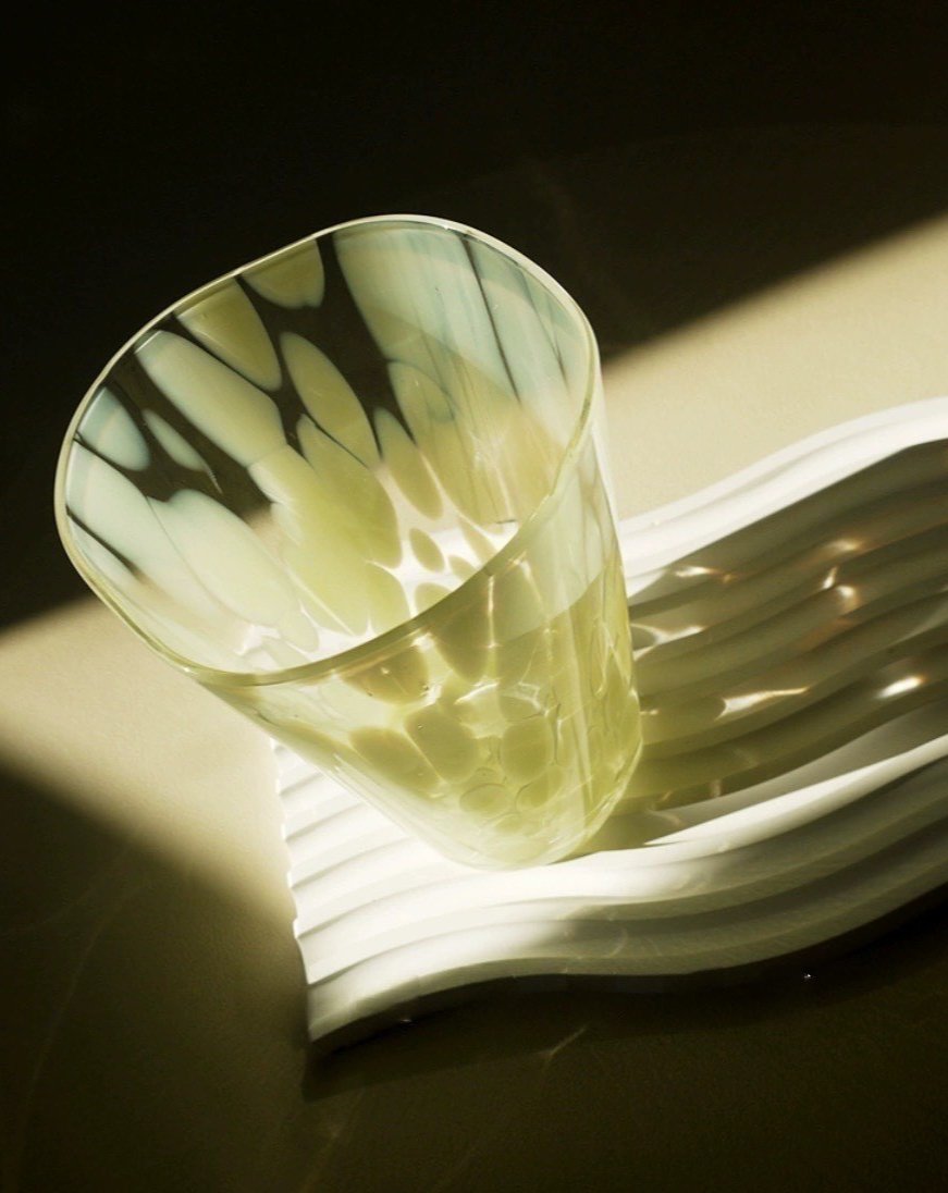 INSPECIAL HOME: Mouth Blown Colored Monochrome Spot Tumbler Set of 6 ( $16.6 Each )