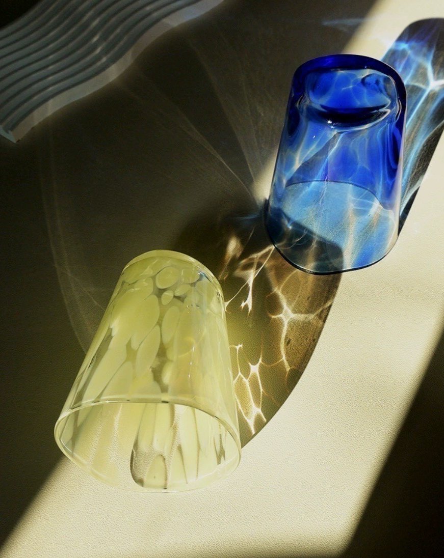 INSPECIAL HOME: Mouth Blown Colored Monochrome Spot Tumbler Set of 6 ( $16.6 Each )