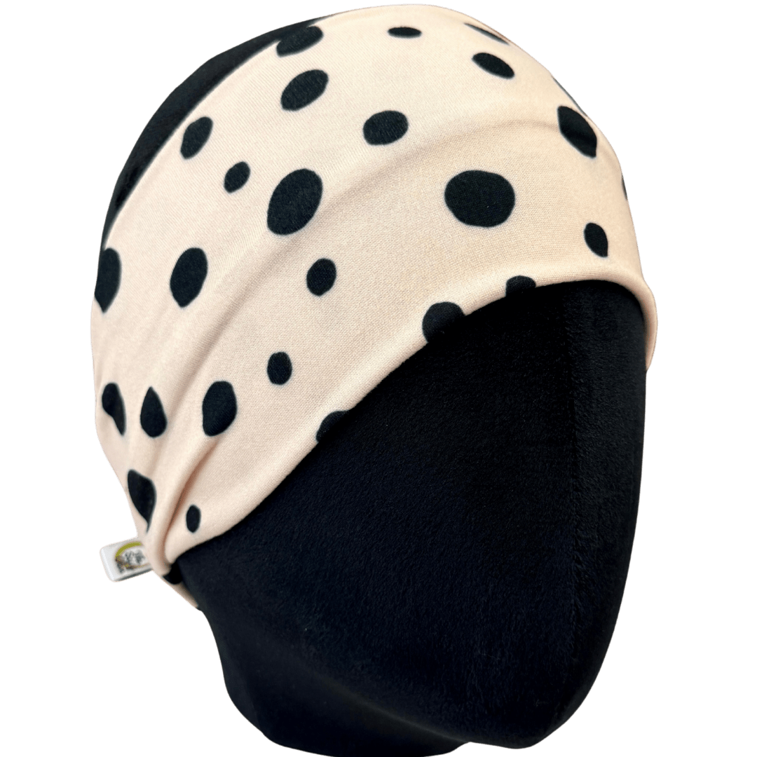 The Sassy Olive: Vintage Cream Polka Dot Stretch Headband